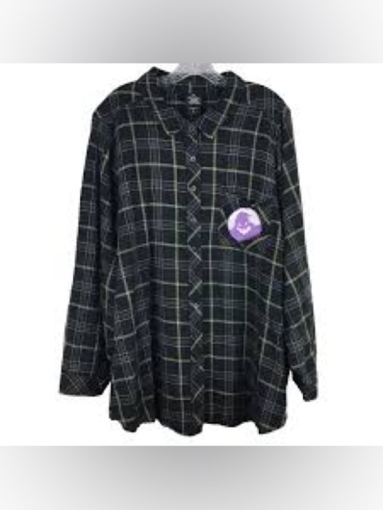 Disney Tops - Disney Black Plaid Long-Sleeve Button-Down Shirt